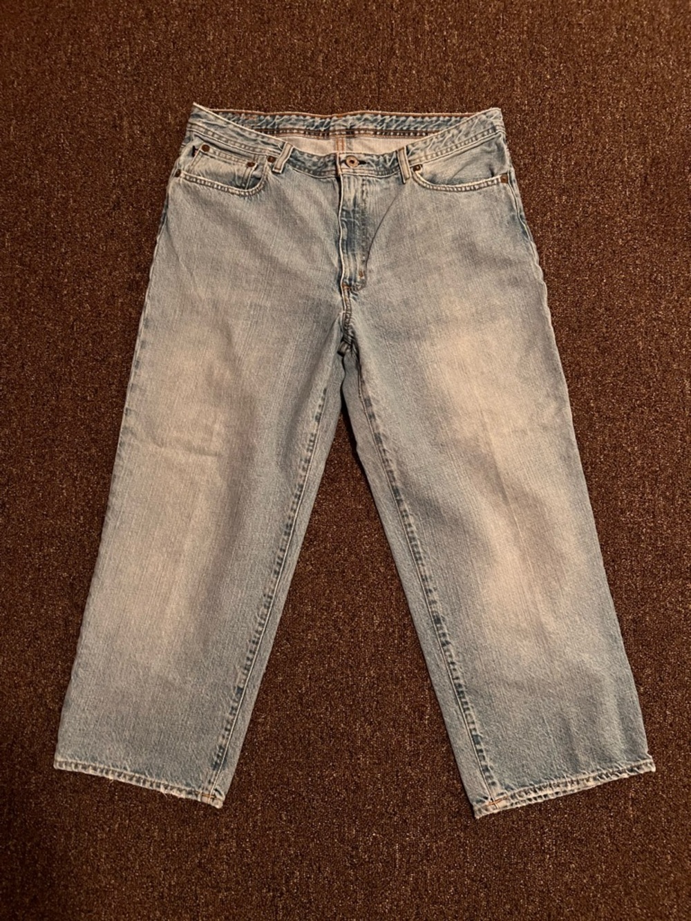 Ralph Lauren Light Blue Cropped Distressed Women’s Jeans Size 14